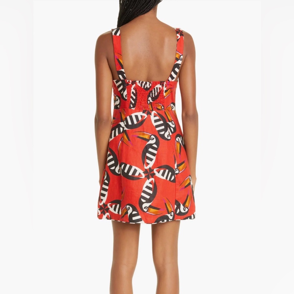 Farm Rio Red Tropical Print Dress - Picture 2 of 5